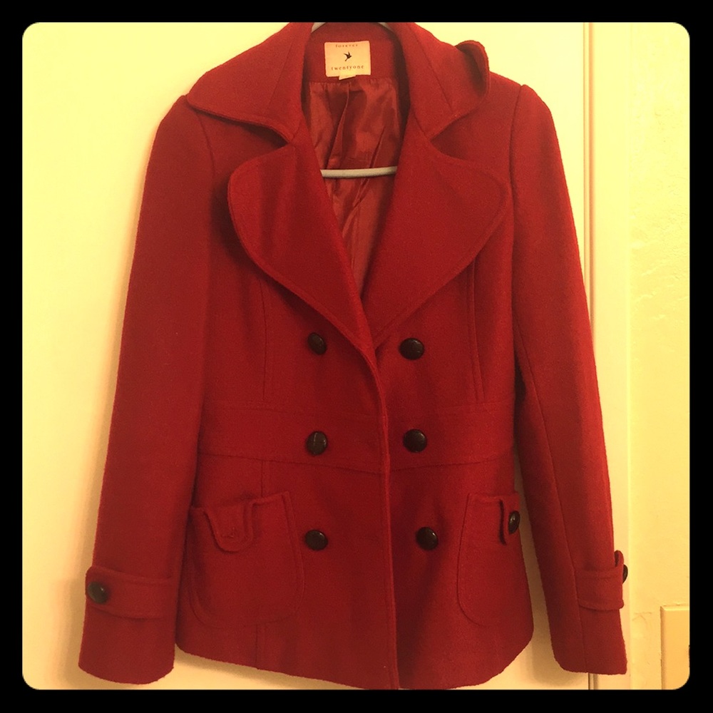 Cute warm red coat