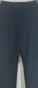 ANN TAYLOR Black Velevet Dot Signature Pant sz 10