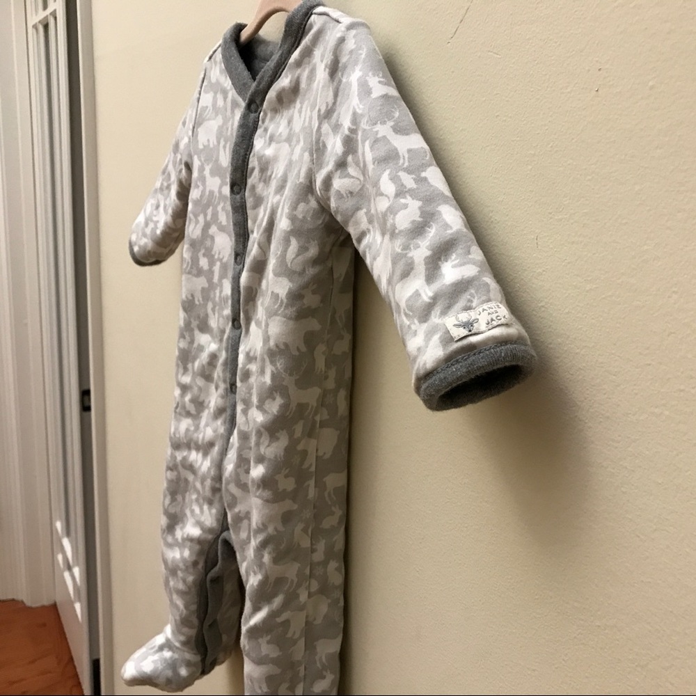 Janie and Jack 3-6 mo boy warm reversible 1-piece