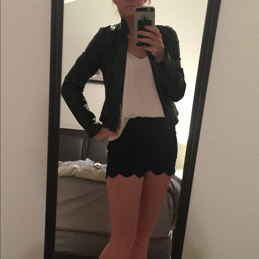 Black leather jacket