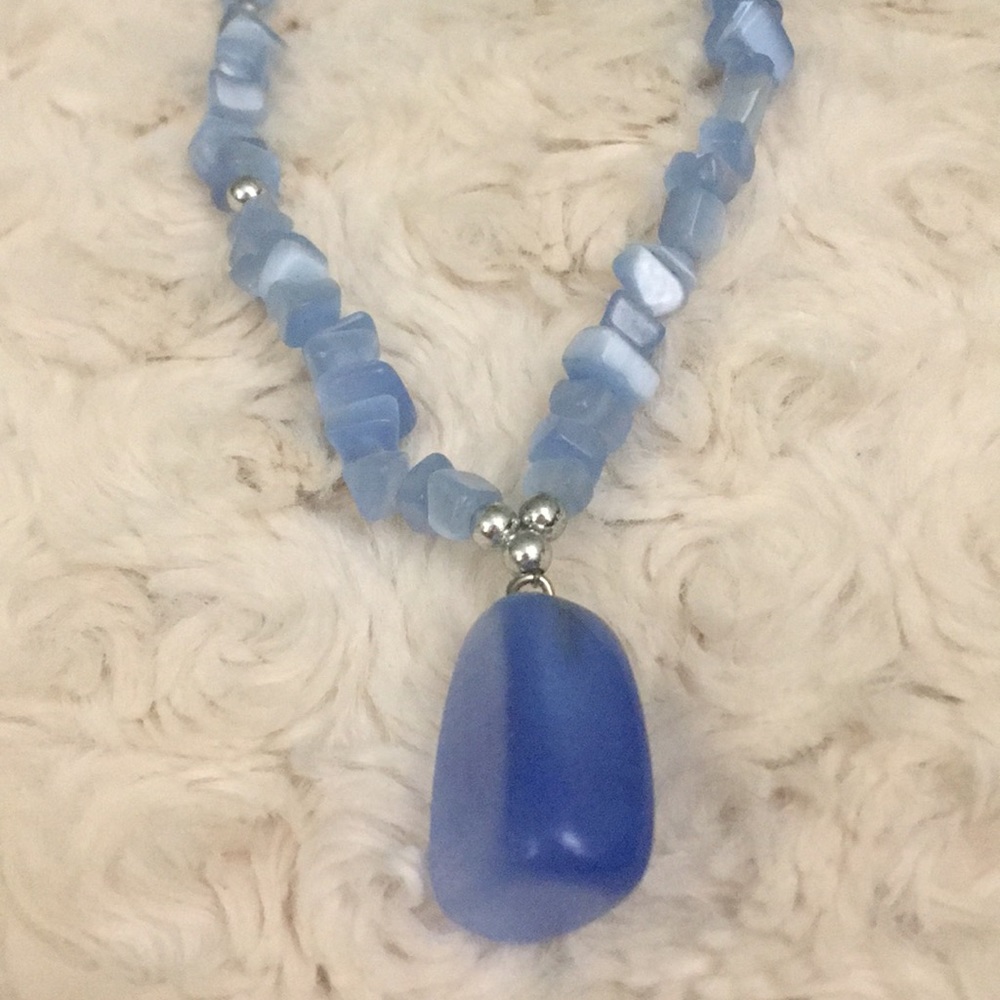 🌊Light blue stone necklace🌊