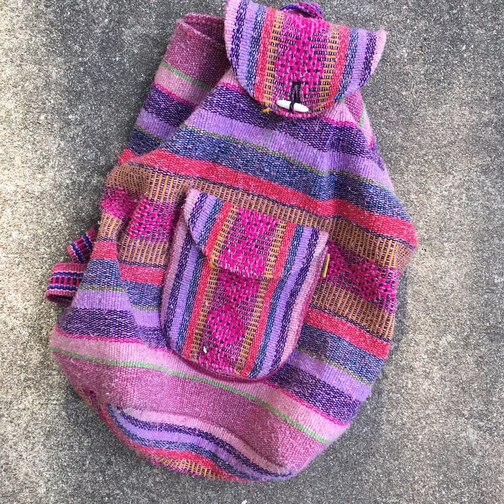 Mexican Ethnic Hippie Pinzon Baja Backpack Bag