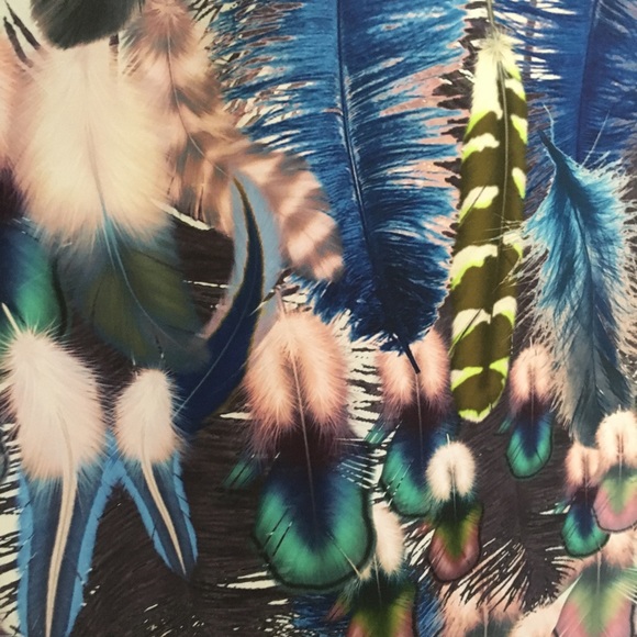 Cynthia Rowley Scuba Dress Feather Print - Picture 7 of 8