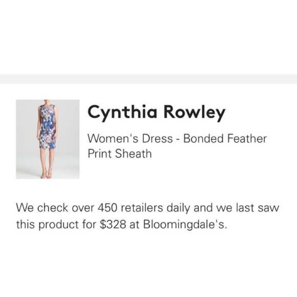 Cynthia Rowley Scuba Dress Feather Print - Picture 8 of 8