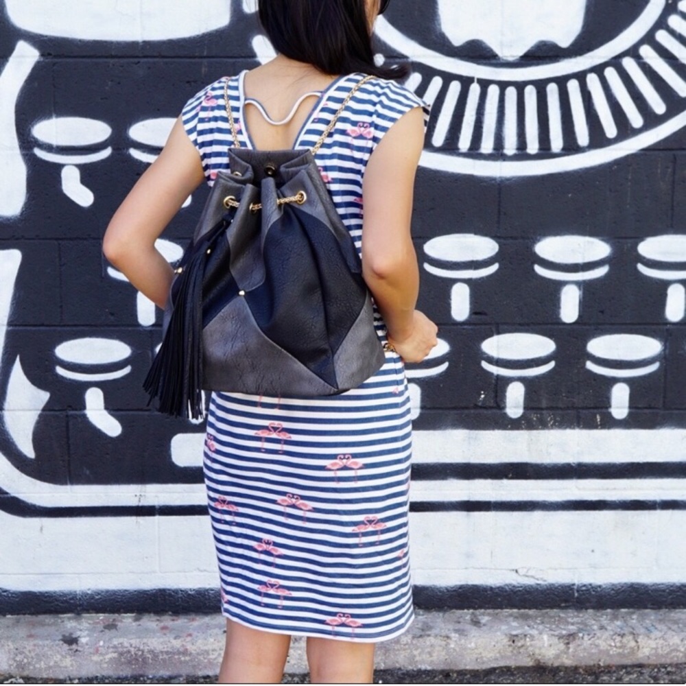 Last 1! 💖HP 11/22 💖Color block backpack tote - Picture 3 of 5
