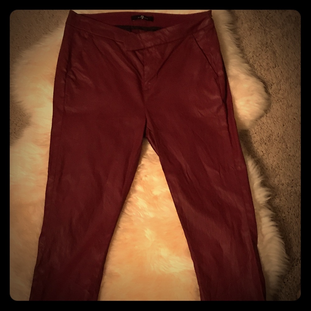 7 For All Man Kind Straight Illusion in Burgundy