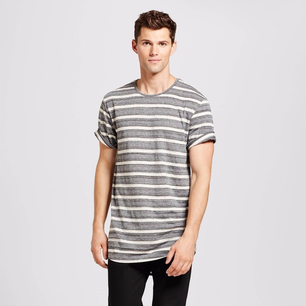 Jackson Curved Hem Stripped T-Shirt