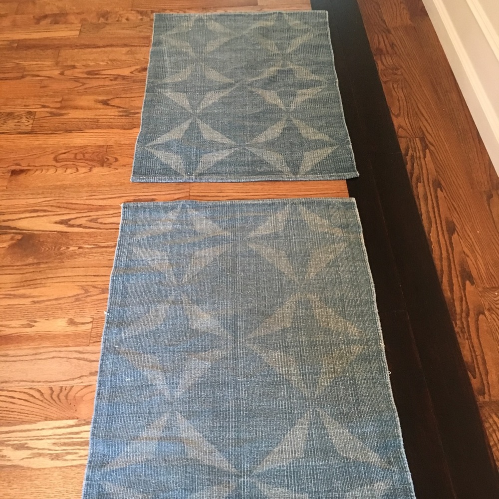West Elm Hexagonal Tile Dhurrie Accent Rug 2 x 3