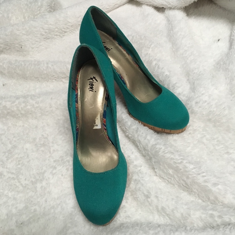💛Wooden platform heels