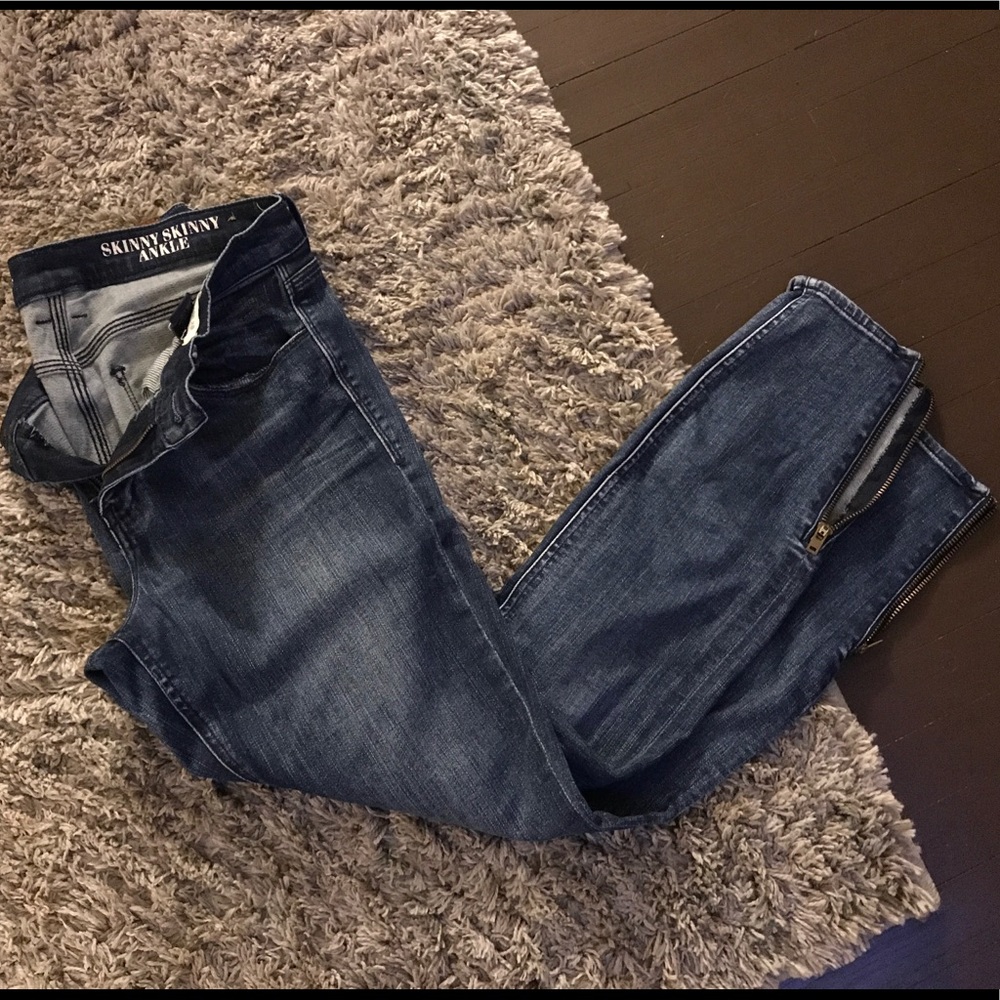 Skinny Ankle Zipper Jeans