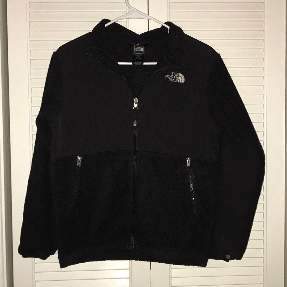 Boys Black North Face Jacket sz L
