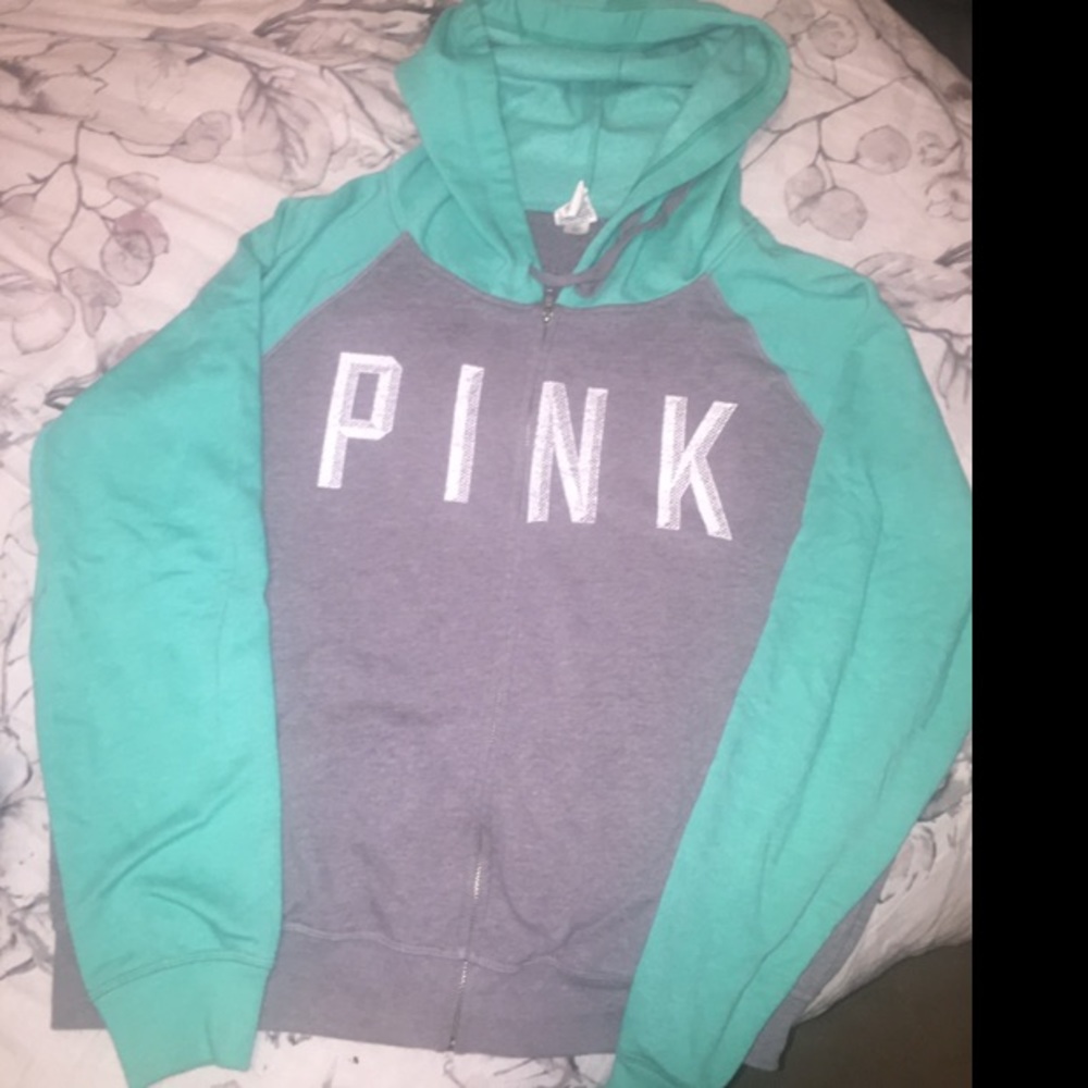 VS Pink Oversized Zip Up Sweater