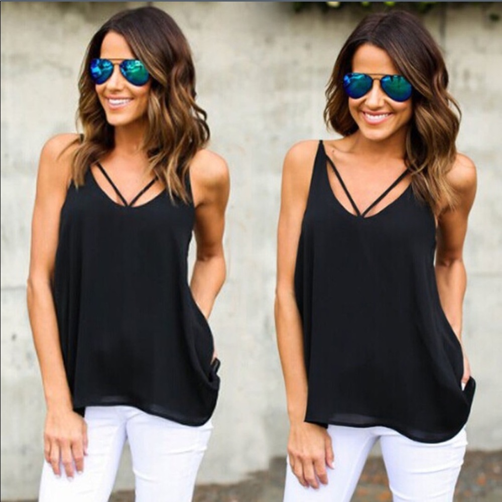 Black tank top