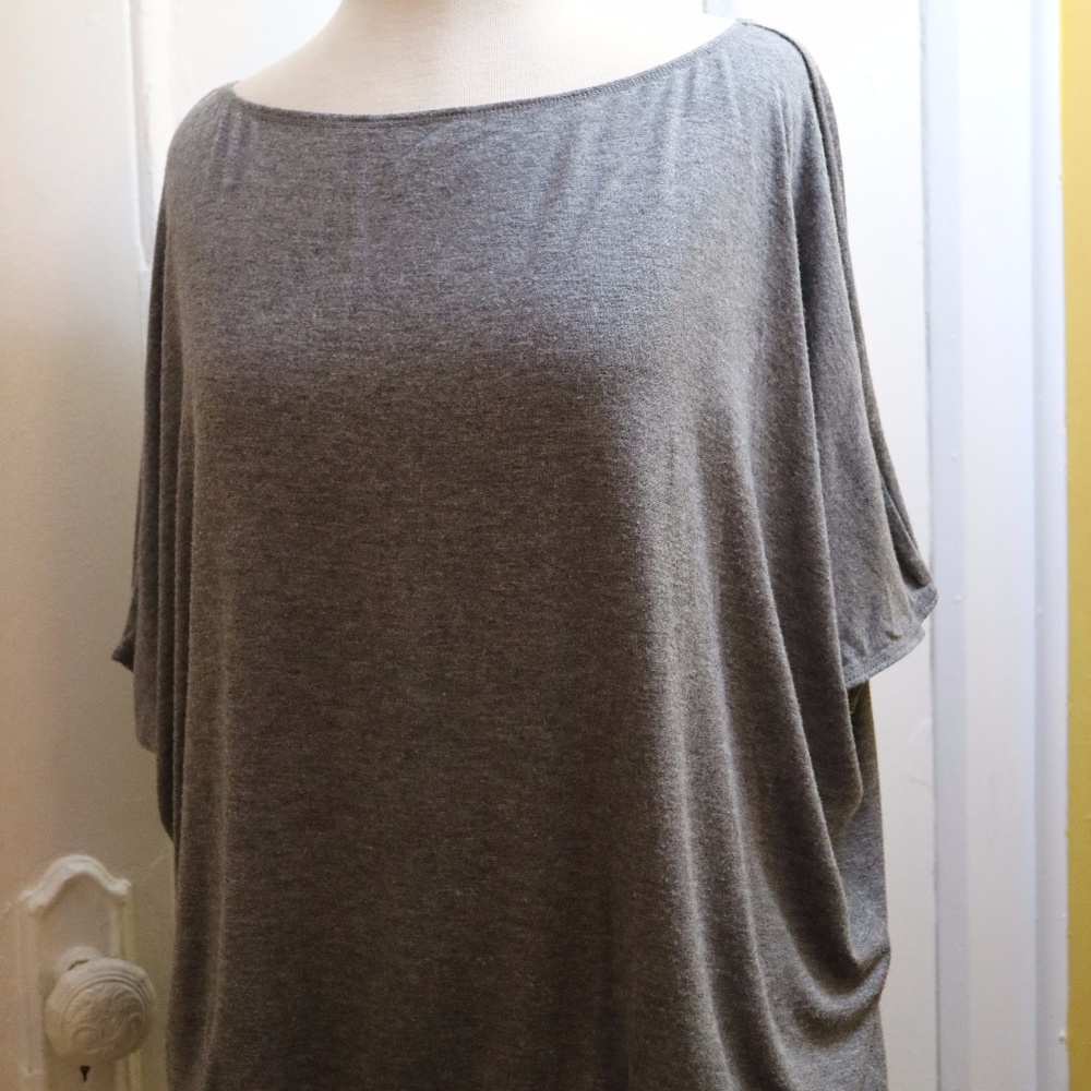 Grey relaxed-fit top