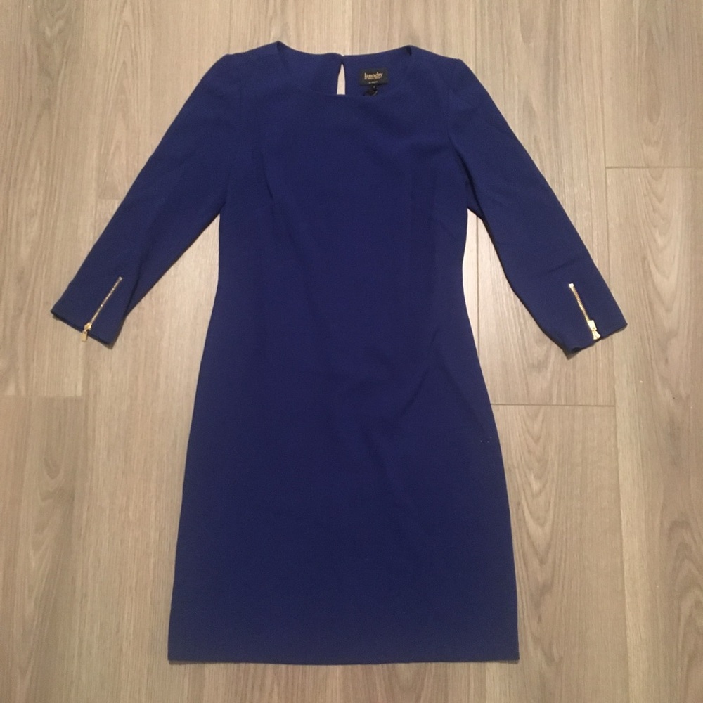 Blue Long Sleeve Dress