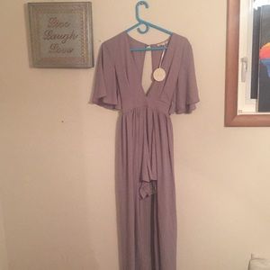 Gray maxi romper. Tags still on it