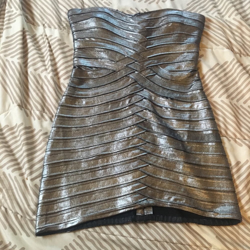 BCBG metallic dress