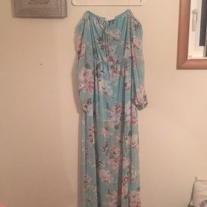 Floral off the shoulder maxi