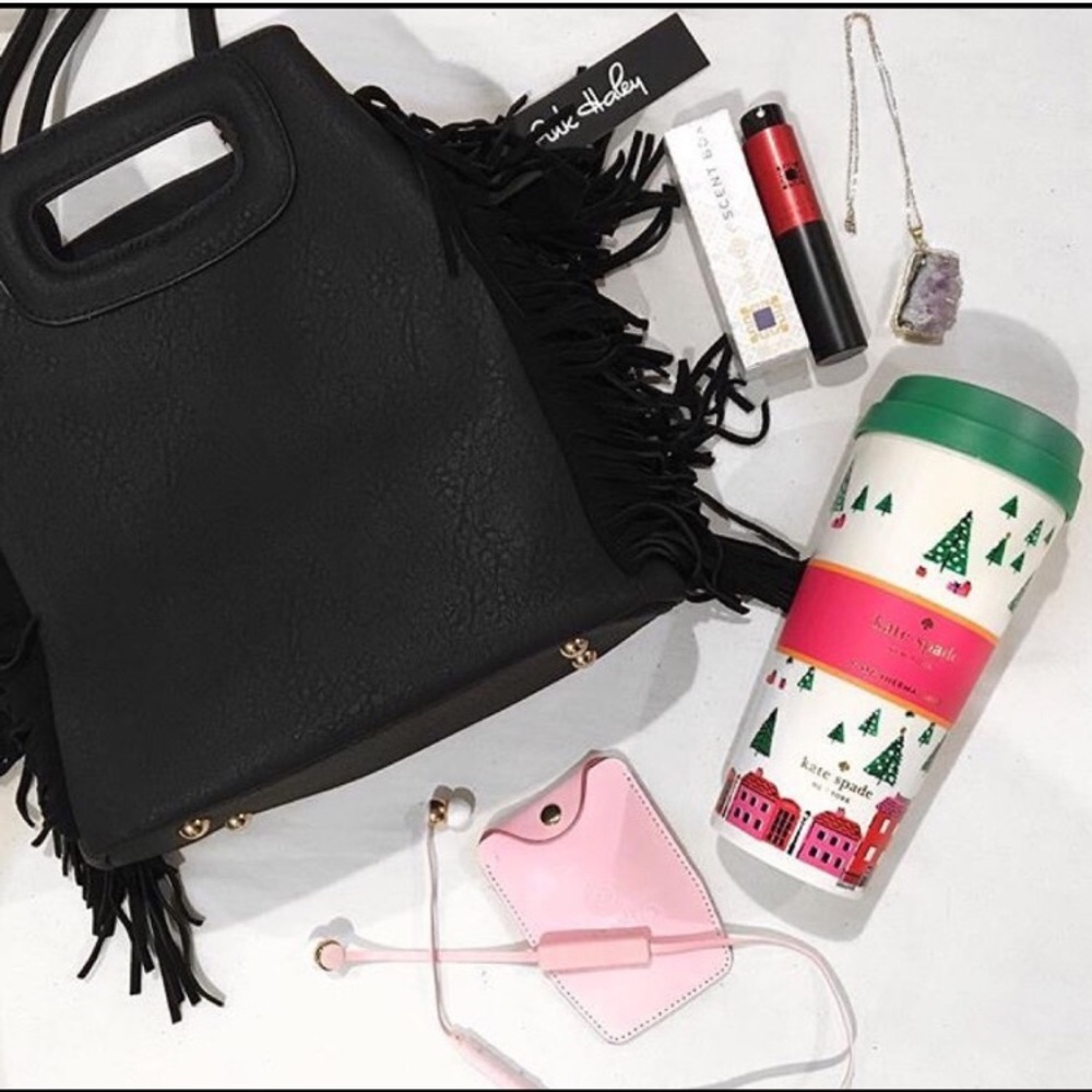 Last 1! πBlack Fringe Handbag - Picture 5 of 5