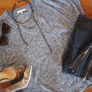 NWOT Madwell Linen Boyfriend T-Shirt