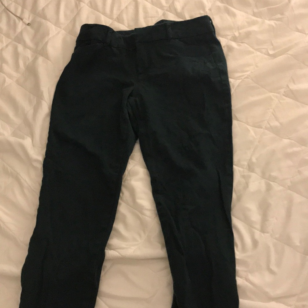 Emerald green ankle crop pant