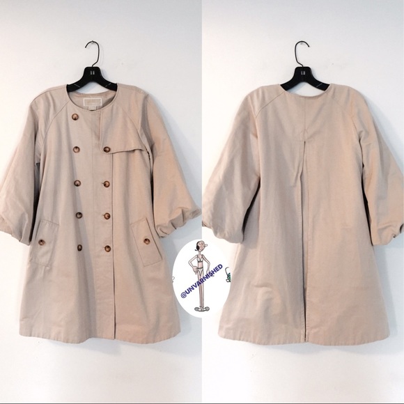 MMK Trench Coat Balloon Sleeves - Picture 2 of 10