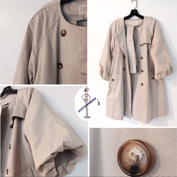 MMK Trench Coat Balloon Sleeves - Picture 5 of 10