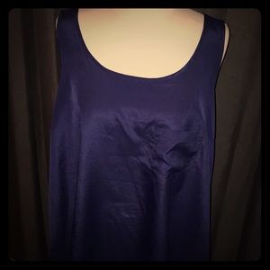 EUC-Silky Forever 21+ Tank Navy Blue