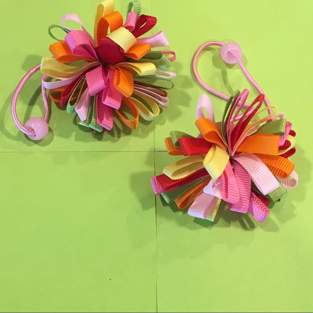 Girls Pom Hair Ties