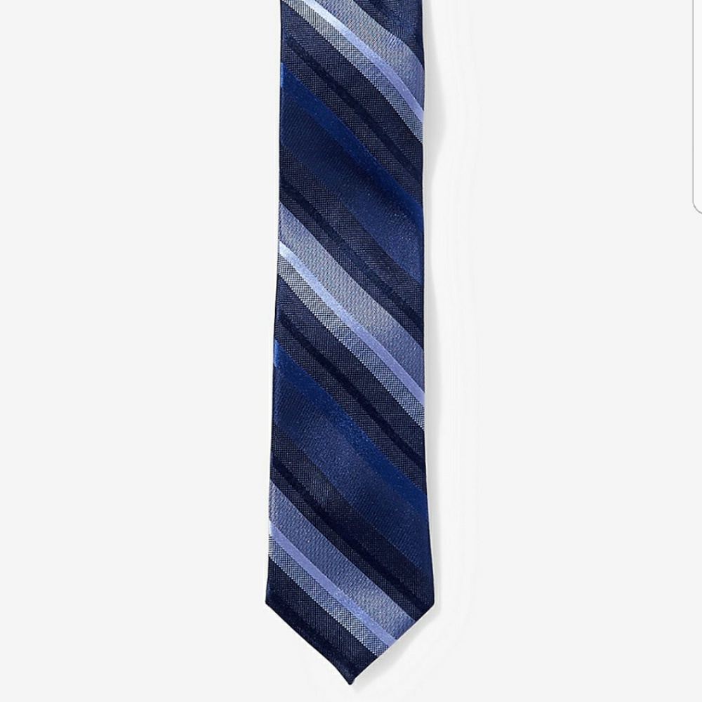 New Express Diagonal Stripe Slim Silk Tie