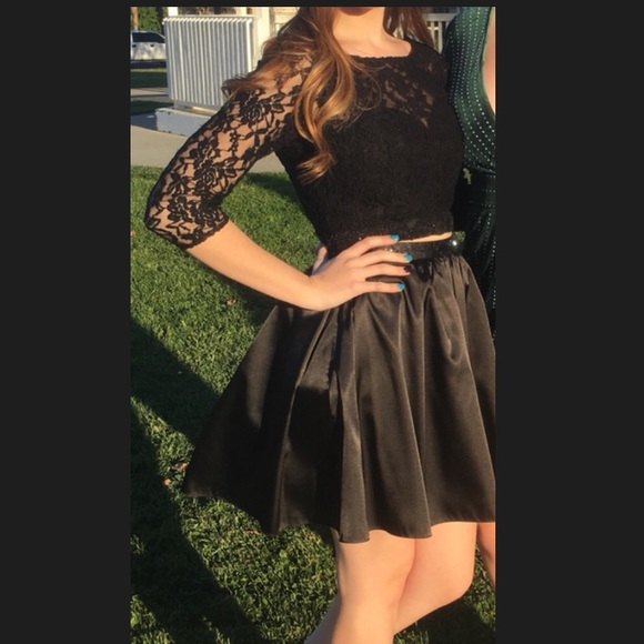 Two-Piece Black Formal Dress - Picture 1 of 2