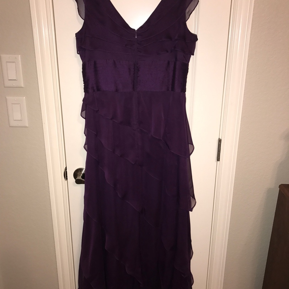 Adrianna Papell purple ruffle gown - Picture 3 of 3