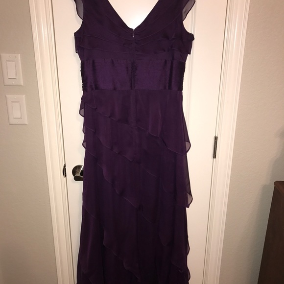 Adrianna Papell purple ruffle gown - Picture 3 of 3