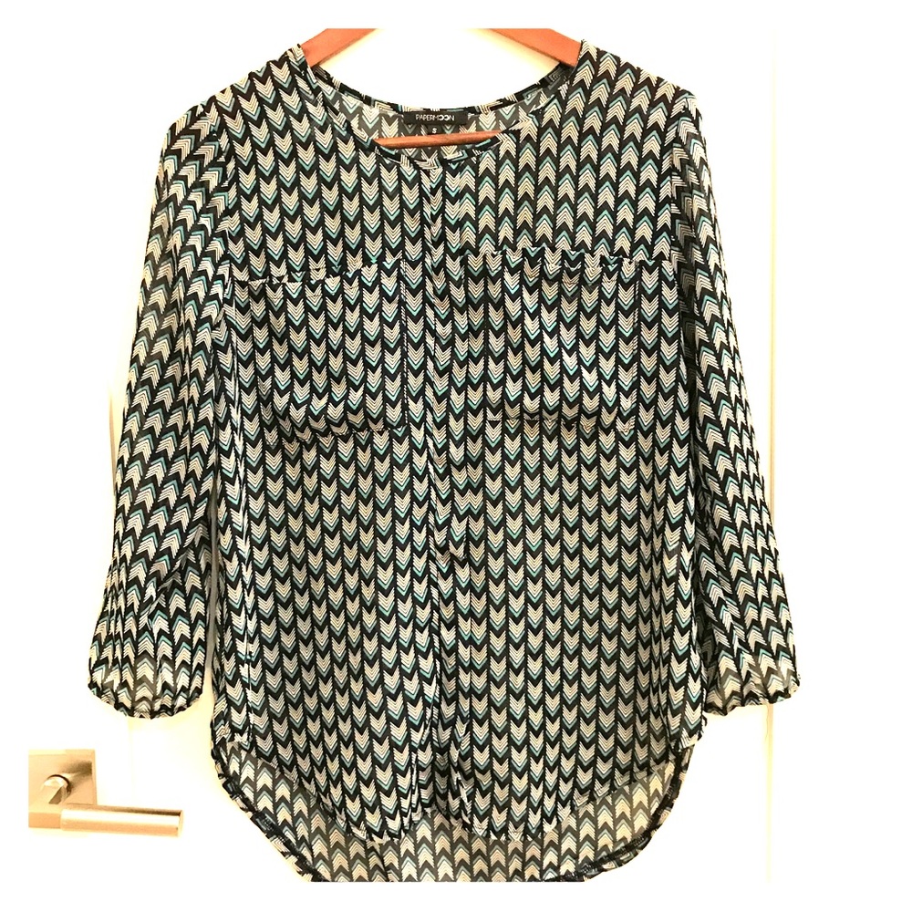 sz small PAPERMOON graphic print blouse