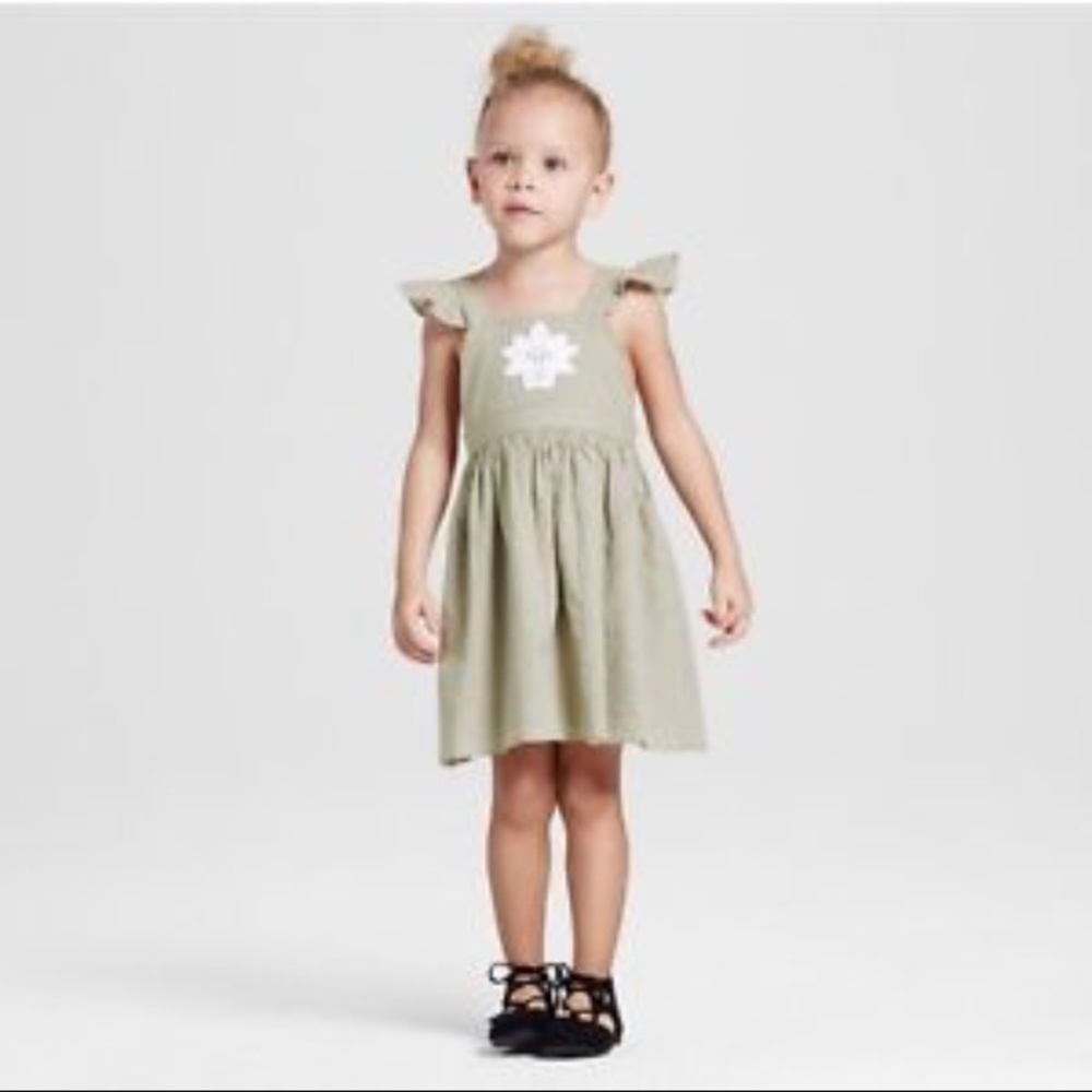 Sage Ruffle Strap Flower Dress Victoria Beckham - Picture 2 of 4