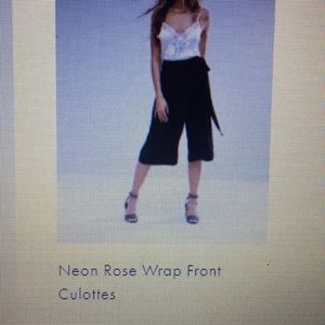 SOLD! Brand new! Front wrap culottes (black)
