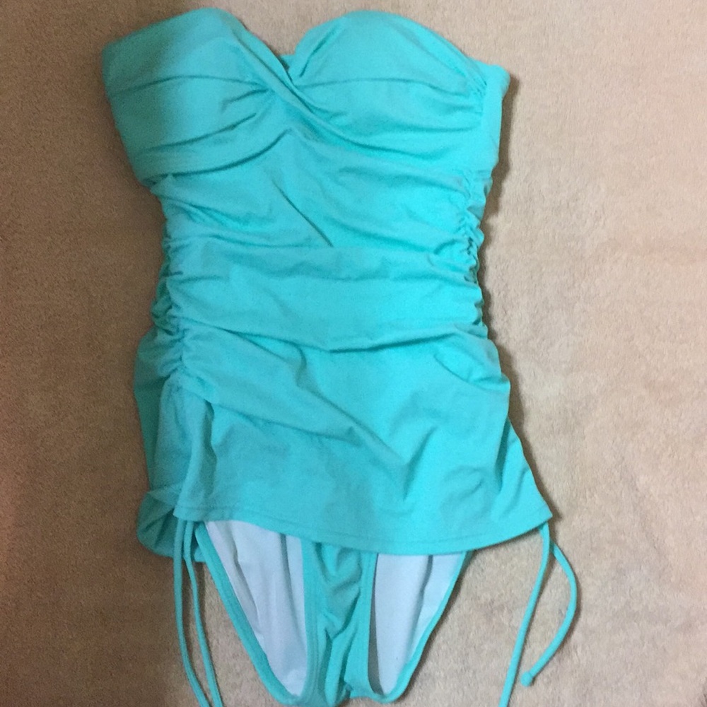 One piece mint bathing suit