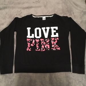LOVE PINK CREW NECK SWEATSHIRT