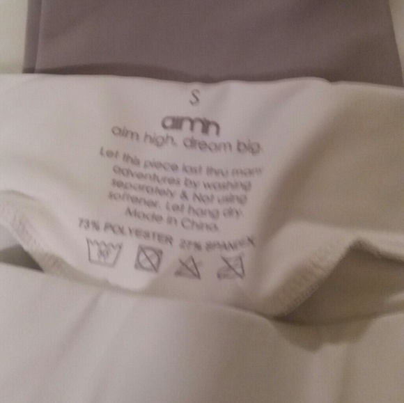 Aim Grey Stripe Leggings - Picture 4 of 5