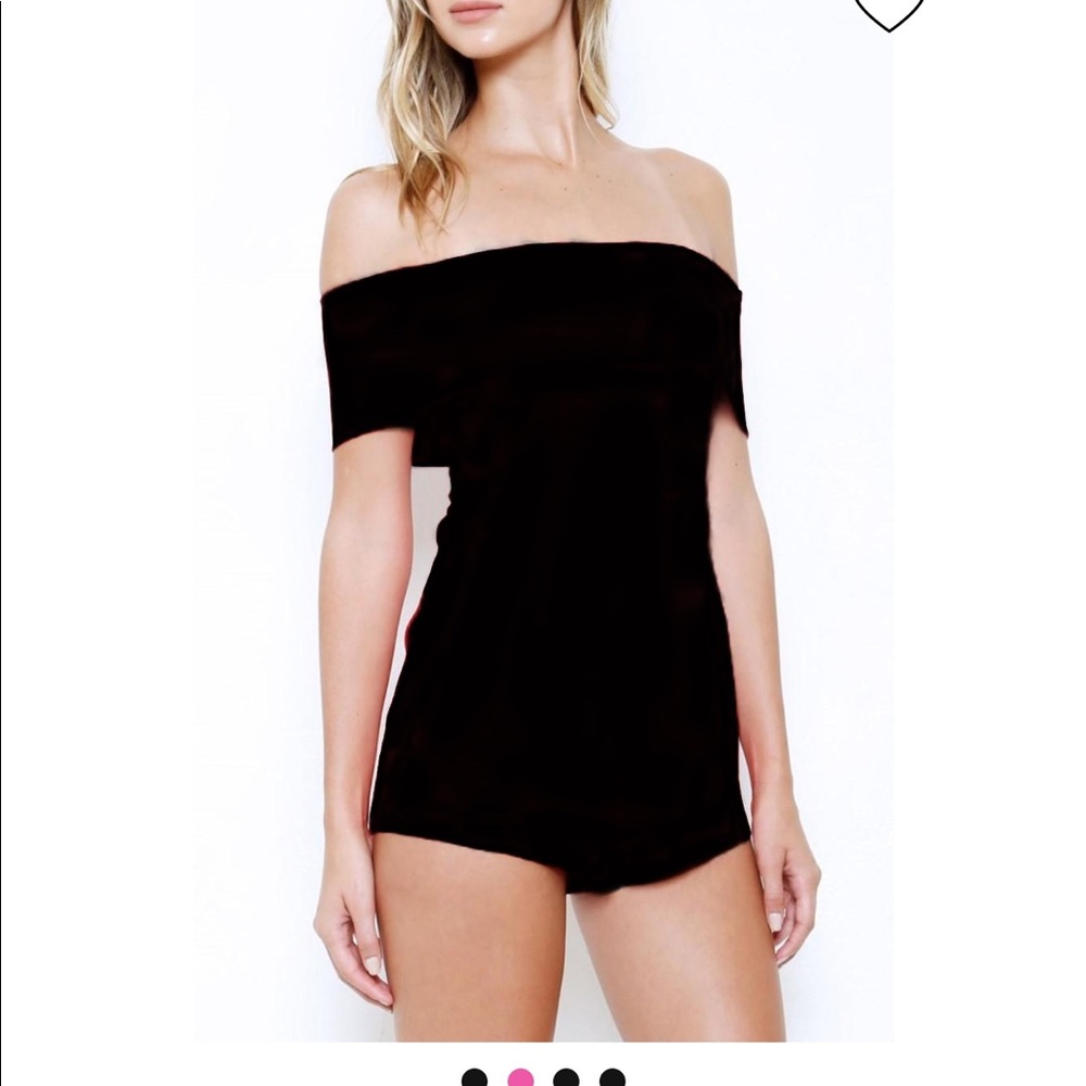 L'atiste Black Off The Shoulder Romper