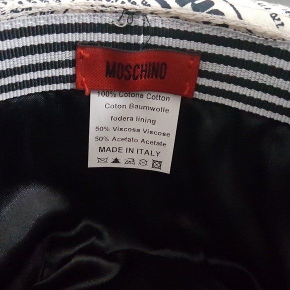 White Black Newspaper Moschino Rare Fedora