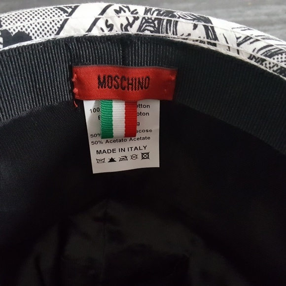 White Red Newspaper Moschino Rare Fedora