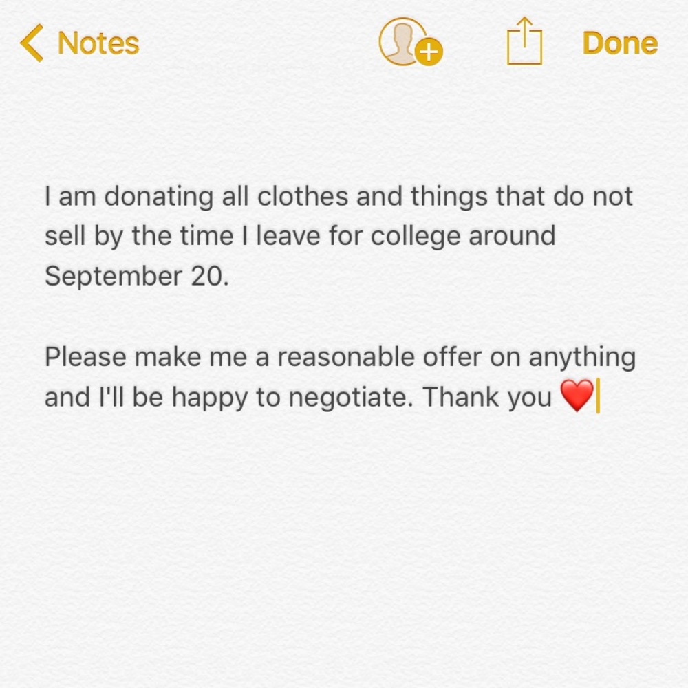 Closet Notice