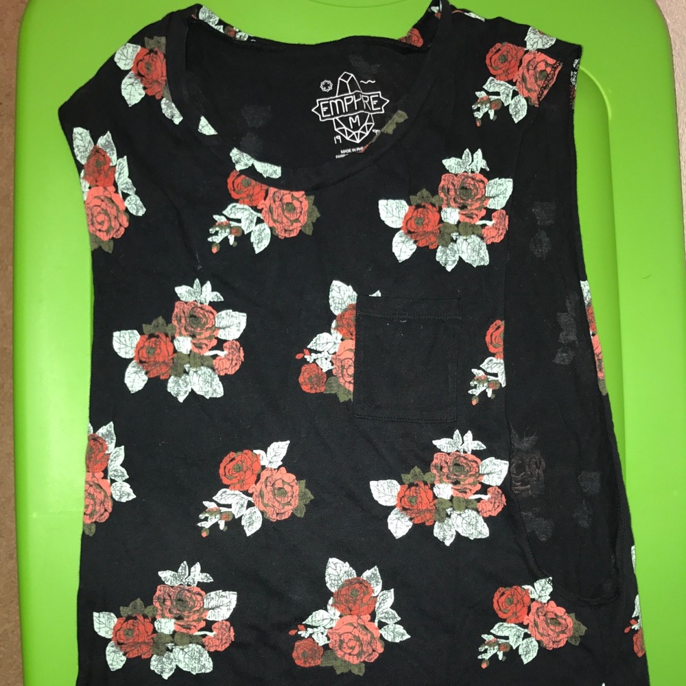 Flower patterned tank top