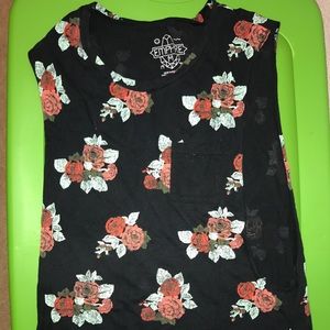 Flower patterned tank top