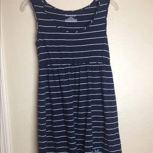 Striped blue dress with anchor design