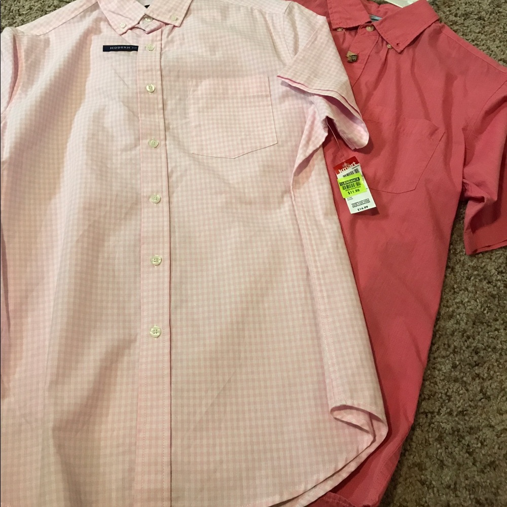 Pink button up shirt bundle NEW