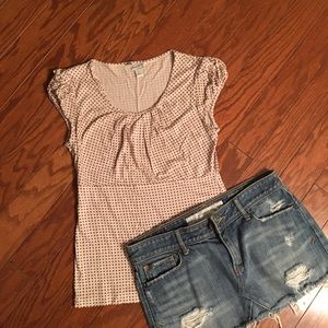 Abercrombie & Fitch destroyed denim mini skirt