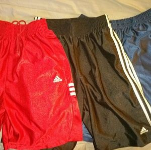Mens Adidas Nike athletic shorts bundle three