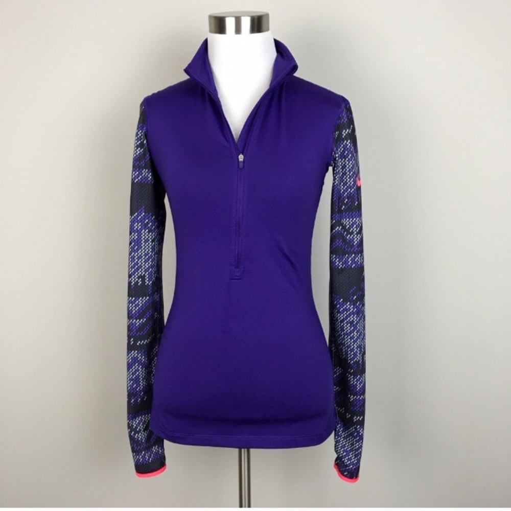 Nike 1/4 Zip Workout 1/2 Top Running Dr-Fit Pro